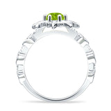 Sun Ring Round Cubic Zirconia 925 Sterling Silver