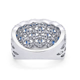 Half Eternity Fashion Band Ring Round Simulated CZ 925 Sterling Silver