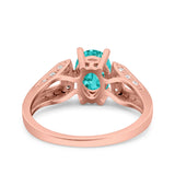 Oval Art Deco Wedding Engagement Ring Simulated Cubic Zirconia 925 Sterling Silver