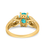 Oval Art Deco Wedding Engagement Ring Simulated Cubic Zirconia 925 Sterling Silver