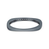Half Eternity Ring Wedding Engagement Band Round Simulated Cubic Zirconia 925 Sterling Silver (1.7mm)