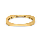 Half Eternity Ring Wedding Engagement Band Round Simulated Cubic Zirconia 925 Sterling Silver (1.7mm)