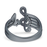 Music Note Cuff Ring