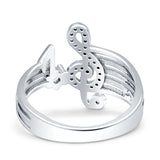 Music Note Cuff Ring