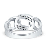 Link Ring Cubic Zirconia 925 Sterling Silver