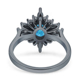 Vintage Style Oval Engagement Ring Simulated Cubic Zirconia 925 Sterling Silver