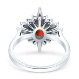 Vintage Style Oval Engagement Ring Simulated Cubic Zirconia 925 Sterling Silver