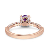 Solitaire Accent Wedding Ring Simulated Cubic Zirconia 925 Sterling Silver