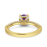 Solitaire Accent Wedding Ring Simulated Cubic Zirconia 925 Sterling Silver