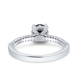 Solitaire Accent Wedding Ring Simulated Cubic Zirconia 925 Sterling Silver