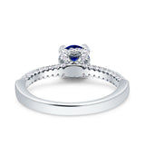 Solitaire Accent Wedding Ring Simulated Cubic Zirconia 925 Sterling Silver