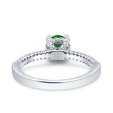 Solitaire Accent Wedding Ring Simulated Cubic Zirconia 925 Sterling Silver