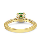 Solitaire Accent Wedding Ring Simulated Cubic Zirconia 925 Sterling Silver