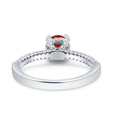 Solitaire Accent Wedding Ring Simulated Cubic Zirconia 925 Sterling Silver