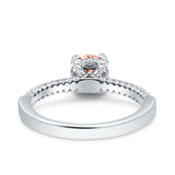 Solitaire Accent Wedding Ring Simulated Cubic Zirconia 925 Sterling Silver