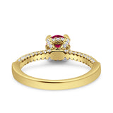 Solitaire Accent Wedding Ring Simulated Cubic Zirconia 925 Sterling Silver