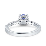 Solitaire Accent Wedding Ring Simulated Cubic Zirconia 925 Sterling Silver