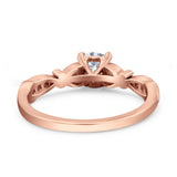 Heart Filigree Art Deco Wedding Bridal Ring Round Simulated Cubic Zirconia 925 Sterling Silver