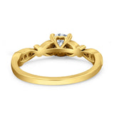 Heart Filigree Art Deco Wedding Bridal Ring Round Simulated Cubic Zirconia 925 Sterling Silver
