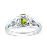 Oval Art Deco Bridal Wedding Engagement Ring Marquise Round Simulated Cubic Zirconia 925 Sterling Silver