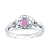 Oval Art Deco Bridal Wedding Engagement Ring Marquise Round Simulated Cubic Zirconia 925 Sterling Silver