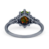Oval Art Deco Engagement Ring Cubic Zirconia 925 Sterling Silver