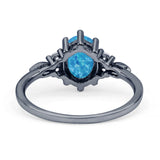 Oval Art Deco Engagement Ring Cubic Zirconia 925 Sterling Silver