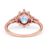 Antique Style Oval Natural Moonstone Art Deco Engagement Ring