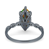 Solitaire Marquise Engagement Ring Cubic Zirconia 925 Sterling Silver