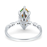 Solitaire Marquise Engagement Ring Cubic Zirconia 925 Sterling Silver