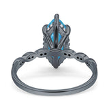 Solitaire Marquise Engagement Ring Cubic Zirconia 925 Sterling Silver