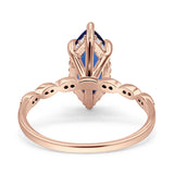 Solitaire Marquise Engagement Ring Cubic Zirconia 925 Sterling Silver