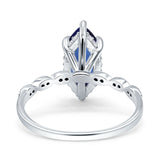 Solitaire Marquise Engagement Ring Cubic Zirconia 925 Sterling Silver