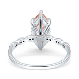 Solitaire Marquise Engagement Ring Cubic Zirconia 925 Sterling Silver