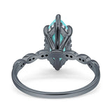 Solitaire Marquise Engagement Ring Cubic Zirconia 925 Sterling Silver