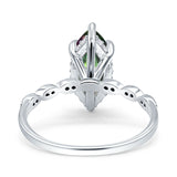 Solitaire Marquise Engagement Ring Cubic Zirconia 925 Sterling Silver