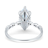 Solitaire Marquise Engagement Ring Cubic Zirconia 925 Sterling Silver