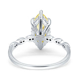 Solitaire Marquise Engagement Ring Cubic Zirconia 925 Sterling Silver