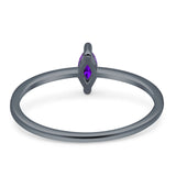 Solitaire Marquise Engagement Ring Cubic Zirconia 925 Sterling Silver