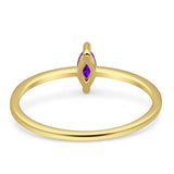 Solitaire Marquise Engagement Ring Cubic Zirconia 925 Sterling Silver