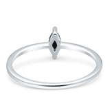 Solitaire Marquise Engagement Ring Cubic Zirconia 925 Sterling Silver