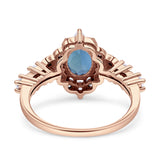Halo Art Deco Oval Lab Alexandrite Engagement Ring