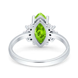 Vintage Marquise Engagement Ring Simulated Cubic Zirconia 925 Sterling Silver