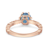 Vintage Dainty Round Lab Alexandrite Engagement Ring