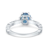 Vintage Dainty Round Lab Alexandrite Engagement Ring