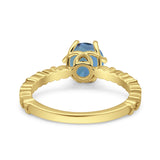 Vintage Dainty Round Lab Alexandrite Engagement Ring