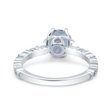Vintage Dainty Round Natural Aquamarine Engagement Ring