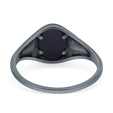 Signet Oval Thumb Ring Fashion Solid 925 Sterling Silver