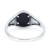 Signet Oval Thumb Ring Fashion Solid 925 Sterling Silver