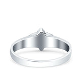 Celtic Style Marquise Lab Opal Ring Solid Oxidized 925 Sterling Silver